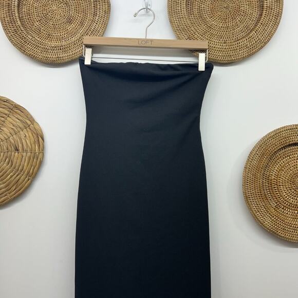 Revolve Superdown Black Strapless Stretch Bodycon Izzy Ruffle Midi Dress Small - Picture 4 of 9